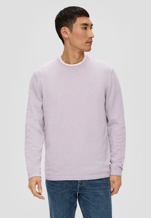 s.Oliver MIT ROLLKANTE - Strickpullover - lavendel