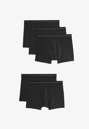 Czarny zestaw bokserów, wykonany z miękkiego materiału, z elastycznym pasem w talii z etykietą "AUTOGRAPH" oraz wygodnym krojem z otworem z przodu.