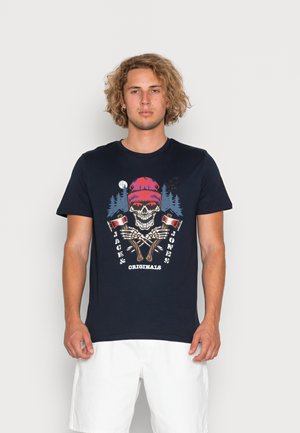 JORCAPTAIN TEE CREW NECK - Print T-shirt - navy