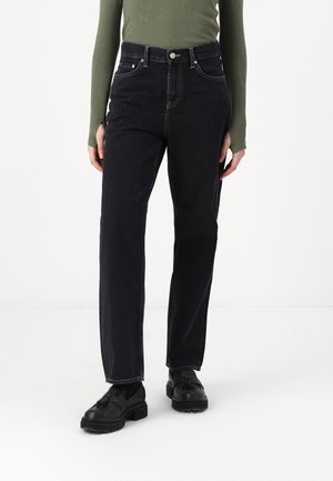 W' JANIS PANT - Relaxed fit jeans - black dark mable wash
