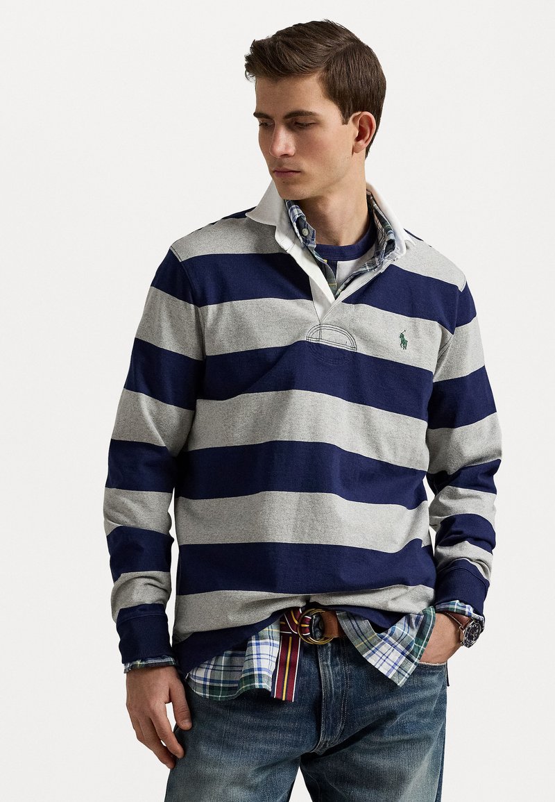Polo Ralph Lauren THE ICONIC RUGBY SHIRT - Poloshirt - newport navy/andover heather