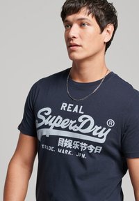 Superdry & Co VINTAGE LOGO  - T-Shirt print - eclipse navy