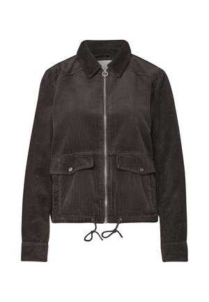 Street One, CORDJACKE MIT HEMDKRAGEN UND ZIPPER - Chaqueta fina - black coffee