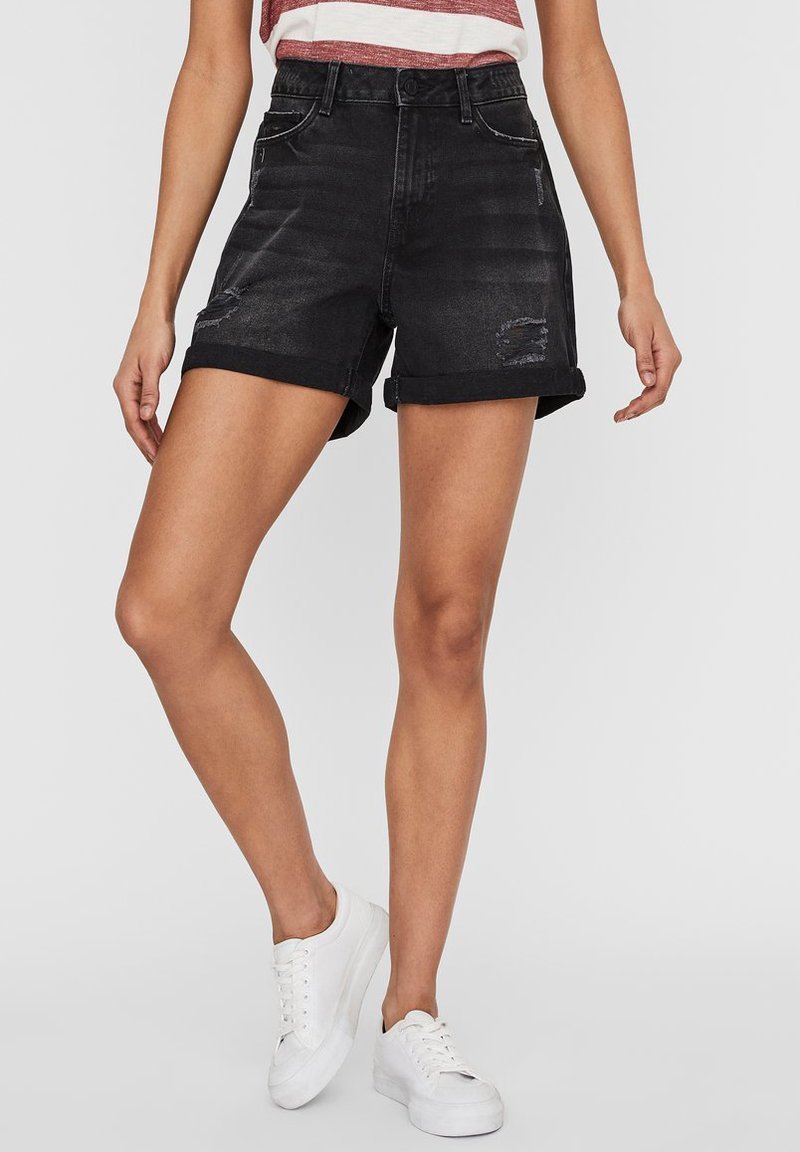 Noisy May - Denim shorts - black denim, Enlarge