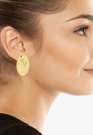 Steve Madden PUFFY OVAL STATEMENT BUTTON - Oorbellen - gold-coloured