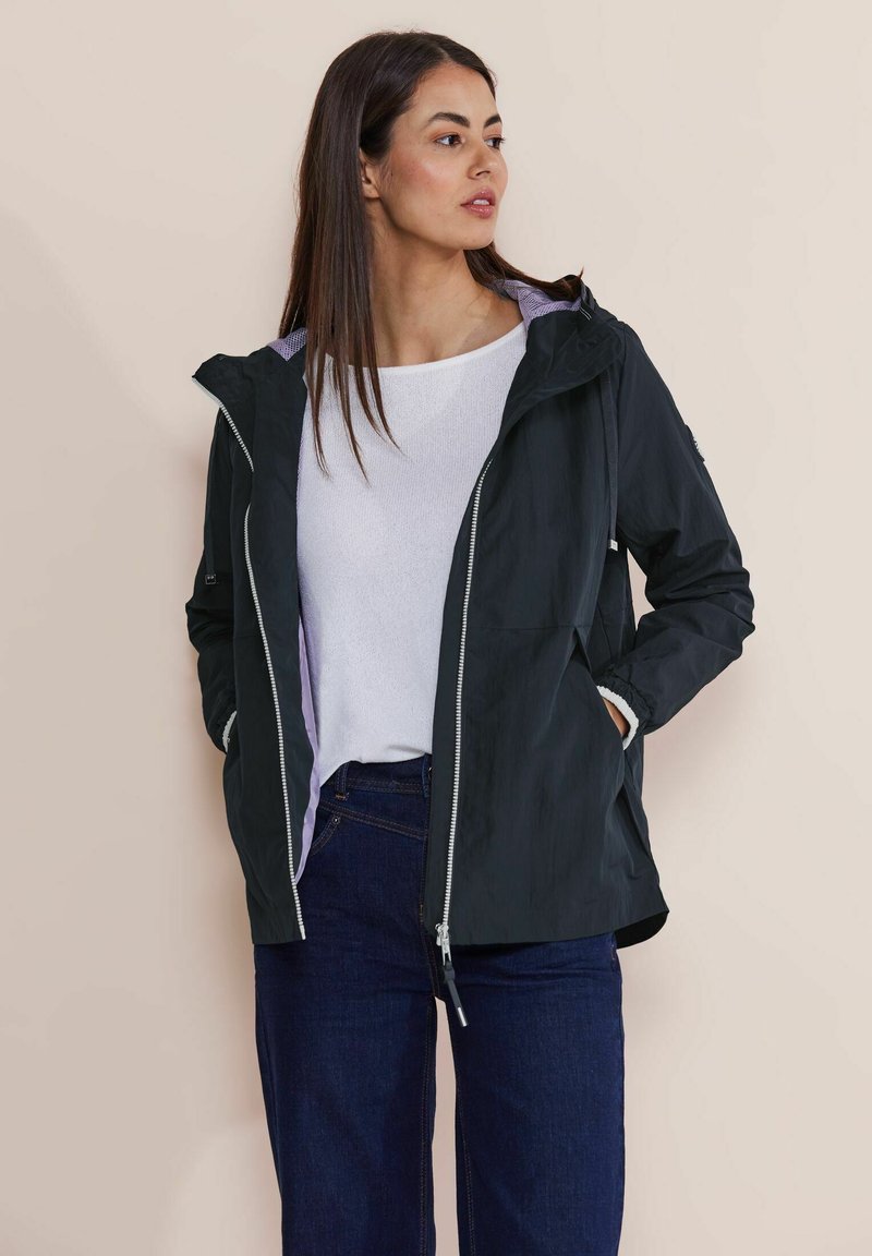 Giacca Effetto Seta Street One Donna - Aperta, Con Maniche 3/4 E Tasche, Lucentezza Setosa, Tessuto Elastico