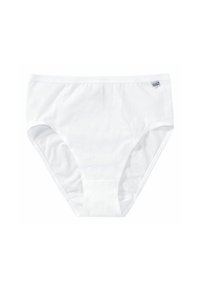 Weiße Baumwollunterhosen mit einem schlichten Design, das eine glatte Textur und einen elastischen Bund aufweist. Keine Muster oder zusätzlichen Akzente sichtbar.