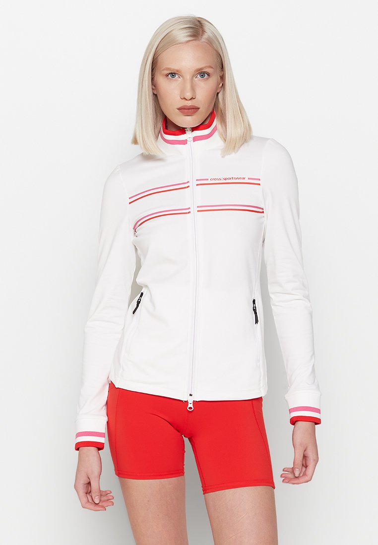 Cross Sportswear Sweater met rits wit