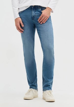 Terranova PANTALONE JEANS LUNGO TINTA UNITA - Jeans slim fit - blu denim medio