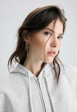 Stradivarius, SET OF 2 PLAIN HOOP EARRINGS - Earrings - gold-coloured