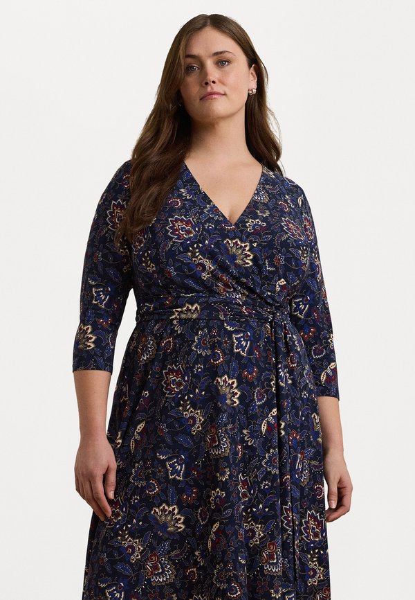 FLORAL SURPLICE STRETCH JERSEY DRESS - Jersey dress