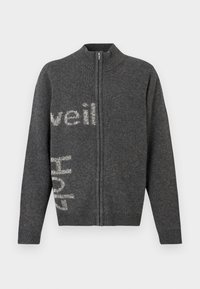 HAZA LOGO ZIP CARDIGAN - Jopica - grey