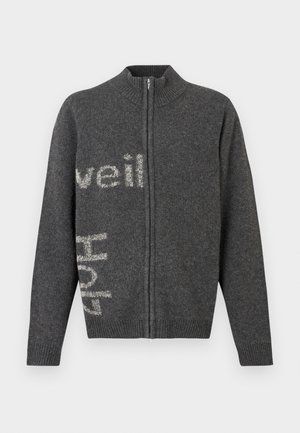 HAZA LOGO ZIP CARDIGAN - Kardigán - grey