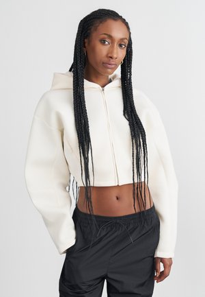 HOODED - Sweatjacke - pale ivory