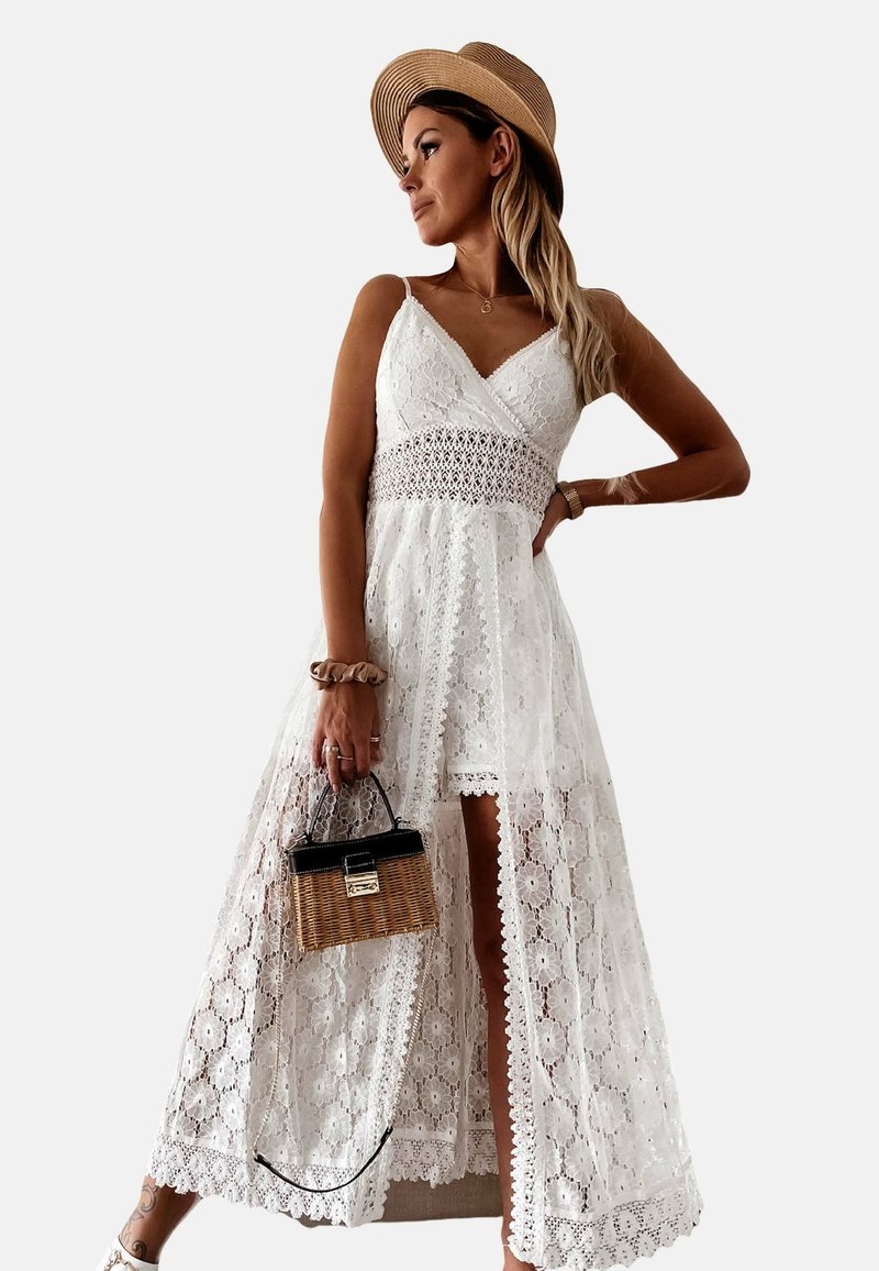 Cupshe SMOCKING Jumpsuit white/weiß Zalando.de