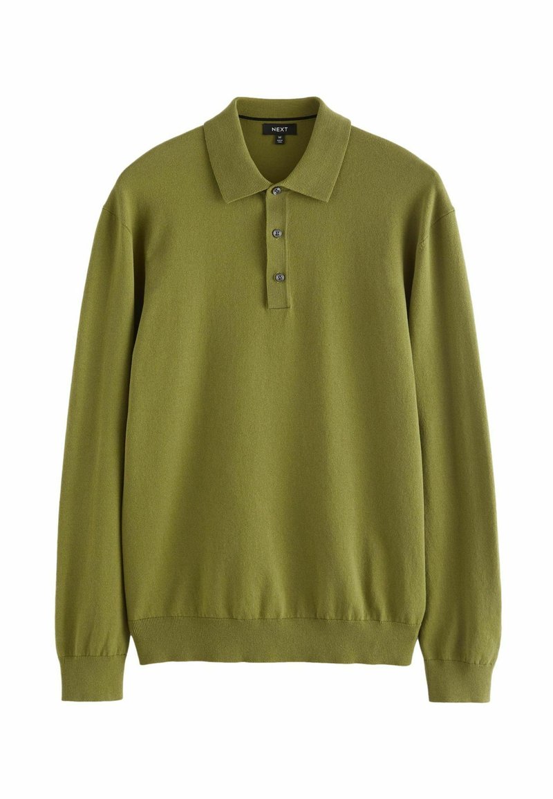 Next REGULAR FIT - Tops ar garām piedurknēm - olive green