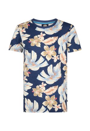 ALL-OVER PRINT FISHERWAY - T-shirt med print - navy blue