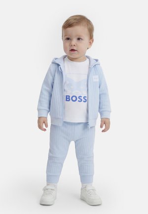 NEWBORN SET - Bluză de molton cu fermoar - pale blue