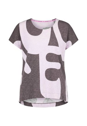 LAURASØN, T-SHIRT, RUNDHALS, 1/2 ARM, ALLOVER-PRINT - Camiseta estampada - dark taupe