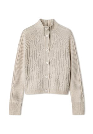 Falconeri, CABLE-KNIT ULTRASOFT - Strickjacke - natural