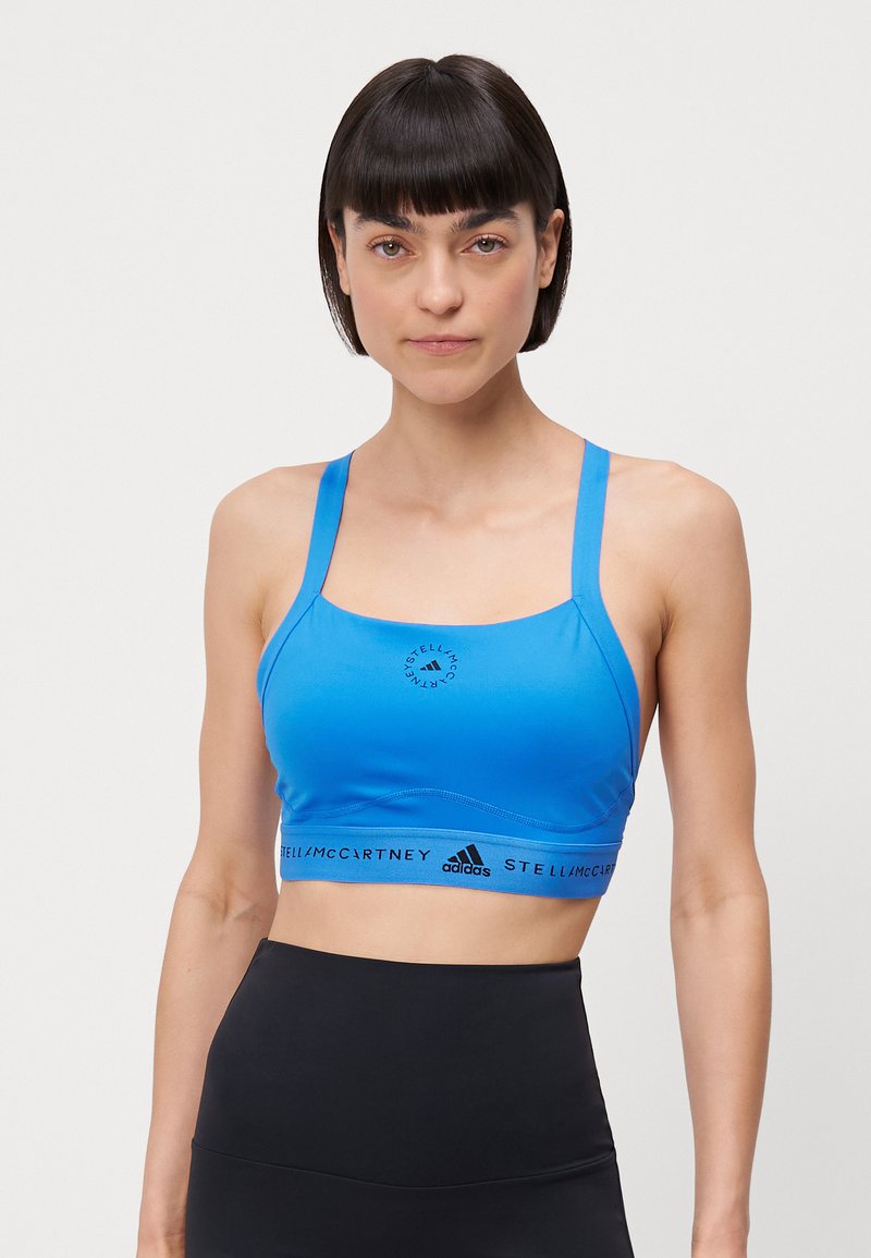 adidas by stella mccartney Sport-bh met medium support blauw adidas by stella mccartney Sport-bh met medium support blauw