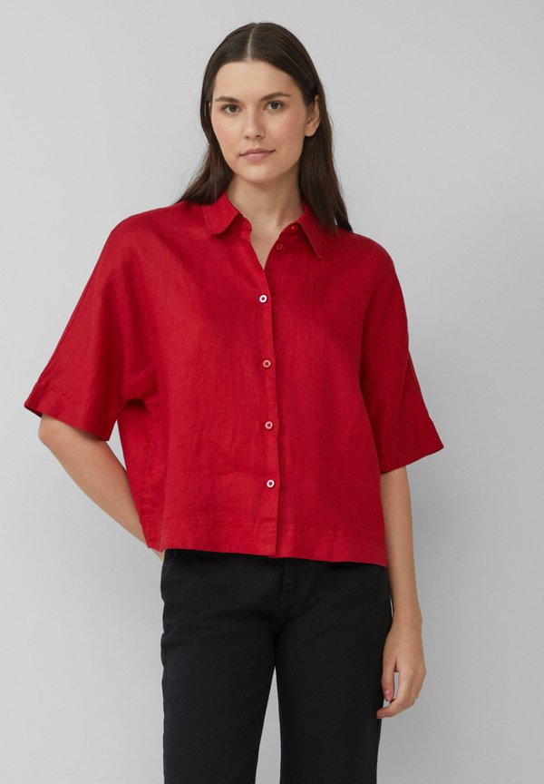 Hemdbluse - mohnrot