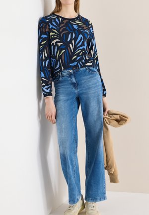 GEMUSTERTE - Blouse - blau