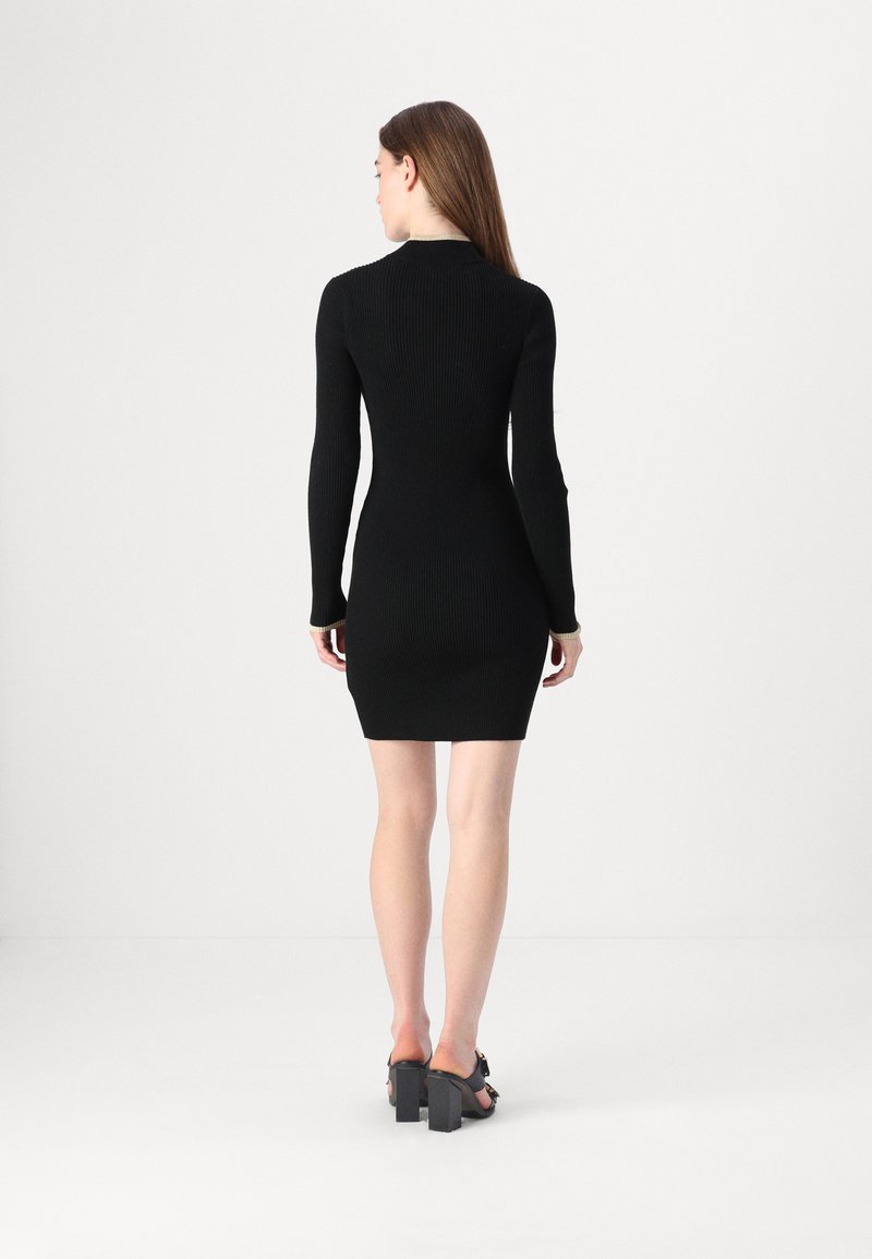 Tommy Jeans METALLIC TIP ZIP DRESS - Jumper dress - black - Zalando.ie