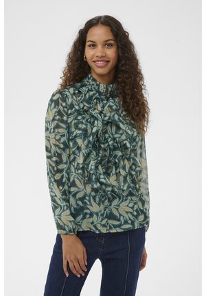 Saint Tropez LILJASZ CRINKLE LS SHIRT - Blus - pine autumn floral