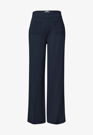 Street One, HIGH-WAISTED STRAIGHT-LEG PANTS IN A CASUAL FIT - Pantalon classique - shadowed navy