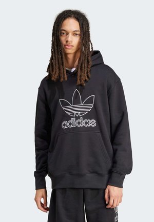 ADICOLOR OUTLINE TREFOIL - Hoodie - black