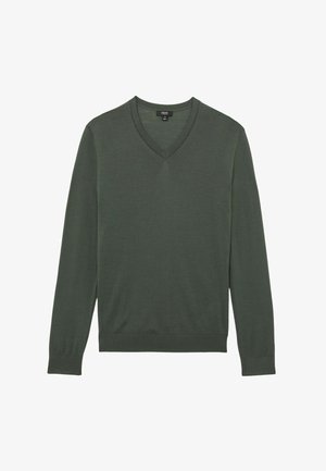 Reiss, REGULAR FIT - EARL V-NECK - Pullover - kale green