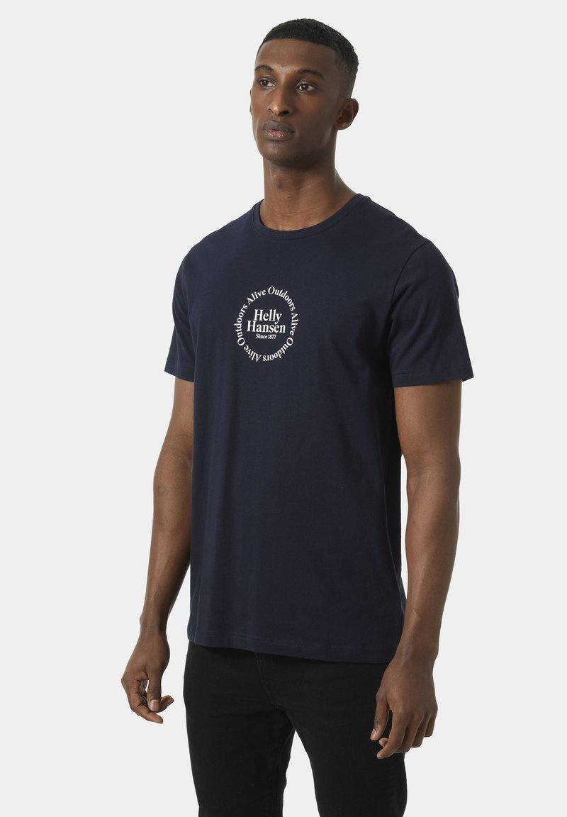 Helly Hansen CORE GRAPHIC - Camiseta estampada - navy