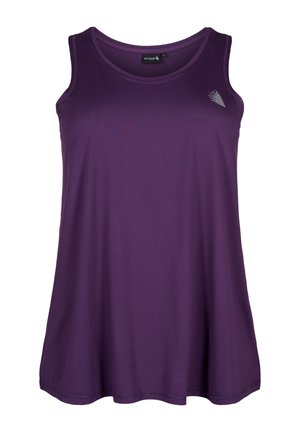 Active by Zizzi MIT RUNDHALSAUSSCHNITT - Top - purple pennant