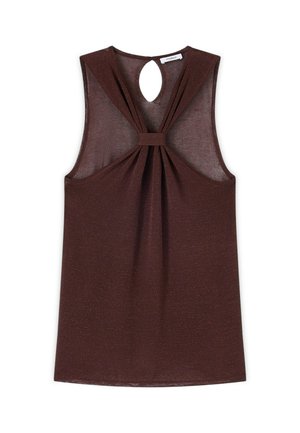 Motivi, MAGLIA CON DRAPPEGGIO E CUT-OUT - Top - marrone