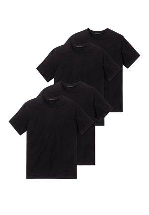 4-PACK AMERICAN - Basic T-shirt - schwarz