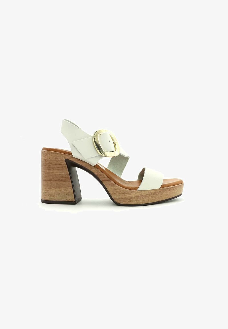 Merisell HIELO - Sandalias de tacón - blanco