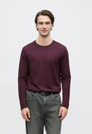 2 PACK - Långärmad tröja - mottled dark blue/mottled bordeaux