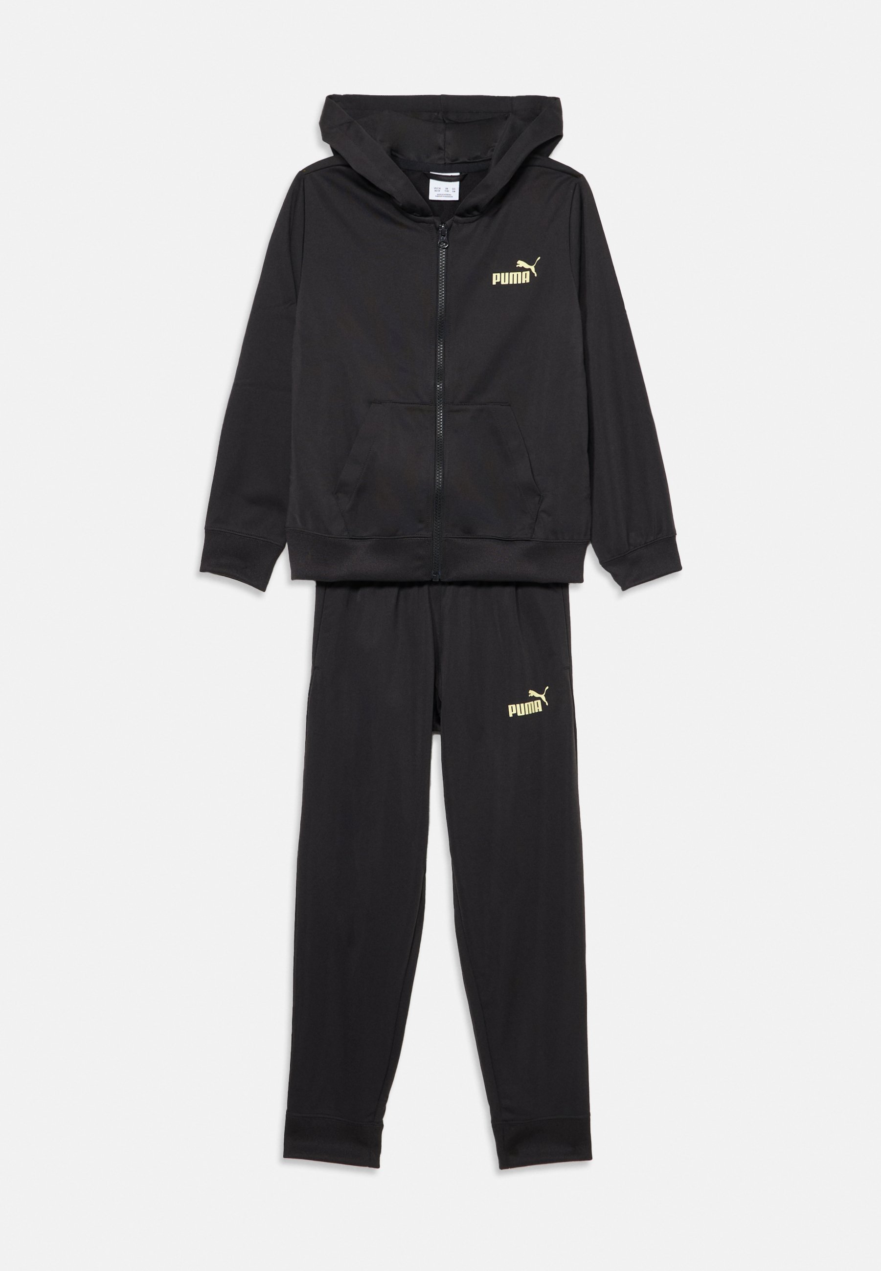 Puma HOODED FULL ZIP SET UNISEX Tracksuit black Zalando