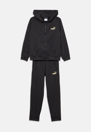 HOODED FULL ZIP SET UNISEX - Survêtement - black