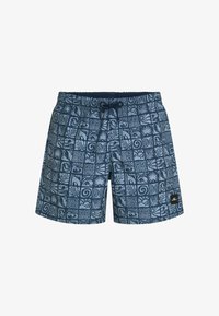 Selected, dark blue bricks