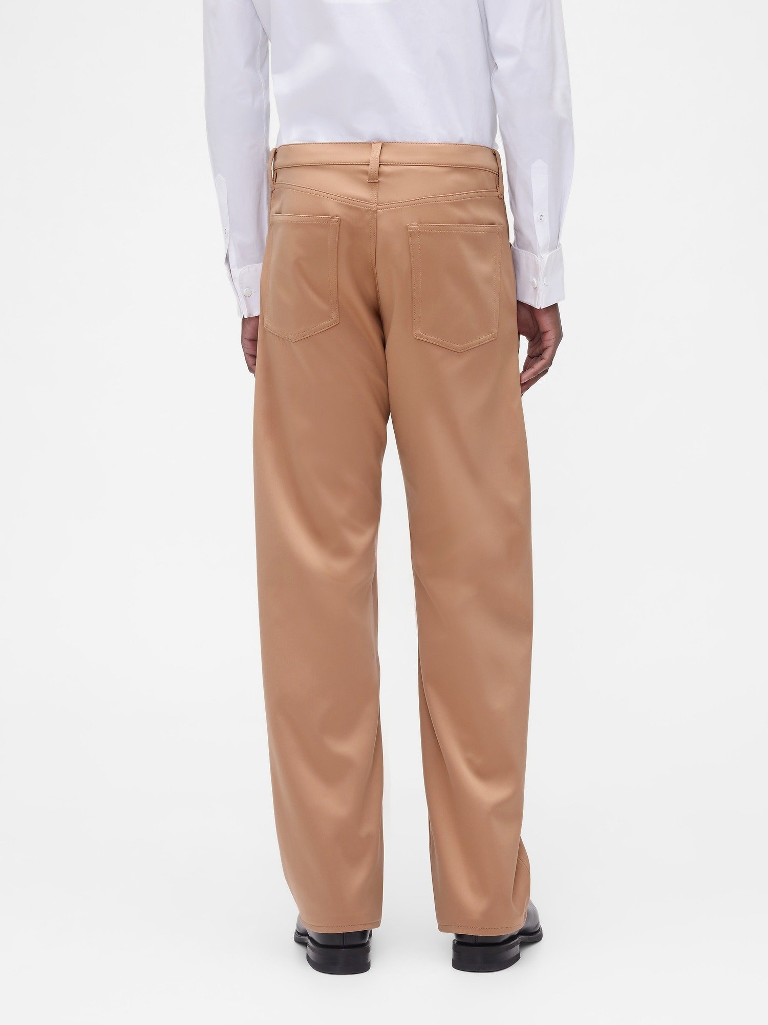 GAP GAPSTUDIO SATIN '90S LOOSE PANTS - Trousers - camel hair/beige