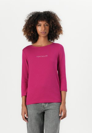 FRONT GLITTER LOGO - Langarmshirt - dark pink