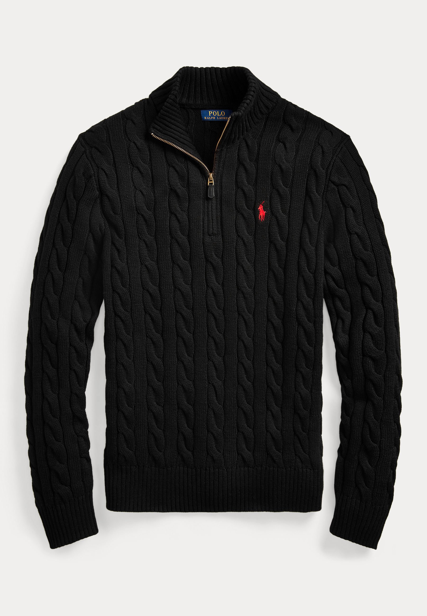 【どるちぇ様】POLO RALPH LAUREN Polo Ralph Lauren CABLE-KNIT COTTON QUARTER-ZIP SWEATER - Pulover