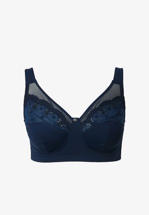 Ulla Popken, MIDNIGHT LACE RELIEF BRA - Sujetador con aros - midnight blue