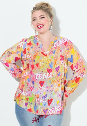 Angel of Style HEART PATTERN LONG SLEEVES - Blouse - multicolour
