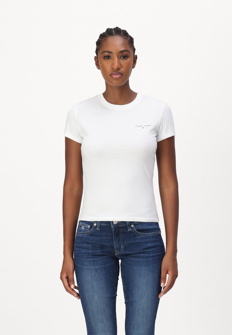 Tommy Jeans LINEAR TEE 2 PACK - Camiseta básica - regatta red/white