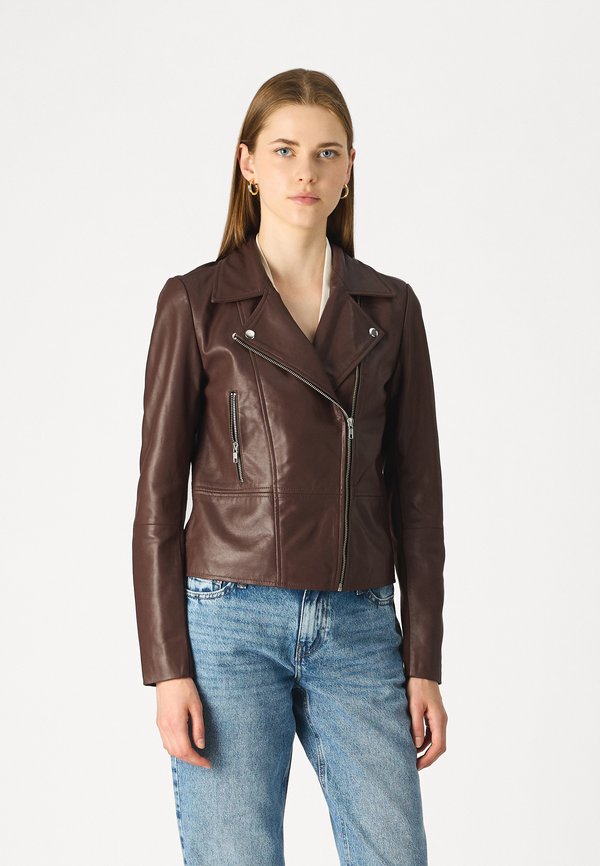 YASSOPHIE JACKET  - Lederjacke - chicory coffee