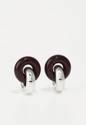 CUMULUS EARRINGS - Boucles d'oreilles - silver-coloured/chocolate