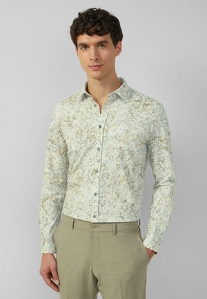 s.Oliver BLACK LABEL TAILORED FIT GEMUSTERTES  - Shirt - olivgrün